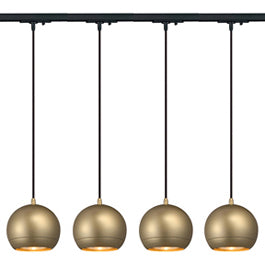 SLV 143623TK4 Light Eye ES111 Pendant 75W 4 Light Track Kit Brass & Black