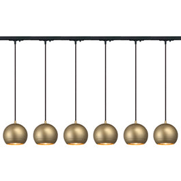 SLV 143623TK6 Light Eye ES111 Pendant 75W 6 Light Track Kit Brass & Black