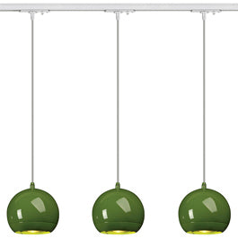 SLV 143625TK3 Light Eye ES111 Pendant 75W 3 Light Track Kit Fern Green & White