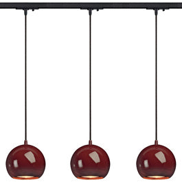 SLV 143626TK3 Light Eye ES111 Pendant 75W 3 Light Track Kit Wine Red & Black