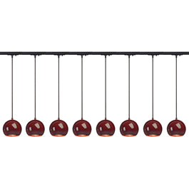 SLV 143626TK8 Light Eye ES111 Pendant 75W 8 Light Track Kit Wine Red & Black