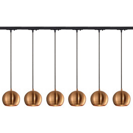 SLV 143629TK6 Light Eye ES111 Pendant 75W 6 Light Track Kit Copper & Black