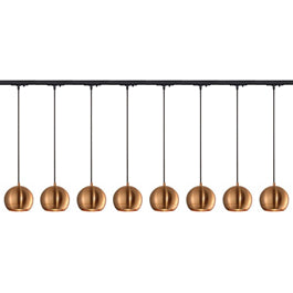 SLV 143629TK8 Light Eye ES111 Pendant 75W 8 Light Track Kit Copper & Black