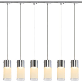 SLV 143904TK6 Commo PD-1 Pendant 13W 6 Light Track Kit Silver Grey
