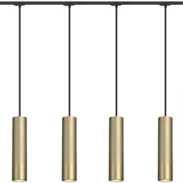 SLV 143963TK4 Enola B PD-1 Pendant 50W 4 Light Track Kit Brass & Black