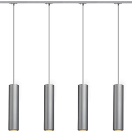 SLV 143964TK4 Enola B PD-1 Pendant 50W 4 Light Track Kit Silver Grey