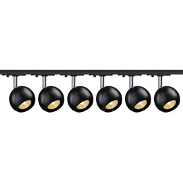 SLV 144010TK6 Light Eye 1 GU10 Spot 50W 6 Light Track Kit Chrome & Black