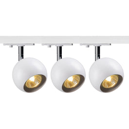 SLV 144011TK3 Light Eye 1 GU10 Spot 50W 3 Light Track Kit Chrome & White