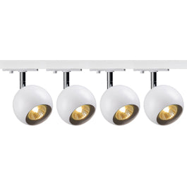 SLV 144011TK4 Light Eye 1 GU10 Spot 50W 4 Light Track Kit Chrome & White