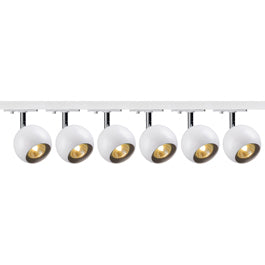 SLV 144011TK6 Light Eye 1 GU10 Spot 50W 6 Light Track Kit Chrome & White