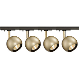 SLV 144013TK4 Light Eye 1 GU10 Spot 50W 4 Light Track Kit Brass & Black