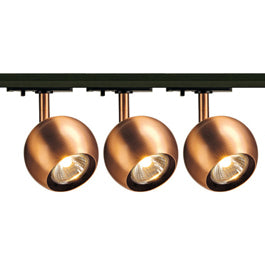 SLV 144019TK3 Light Eye 1 GU10 Spot 50W 3 Light Track Kit Copper & Black
