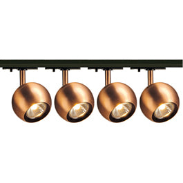 SLV 144019TK4 Light Eye 1 GU10 Spot 50W 4 Light Track Kit Copper & Black