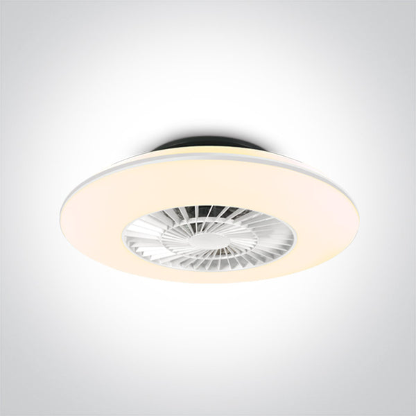 One Light 24002/W WHITE CEILING LIGHT LED 30w FAN 35W IP20 230v