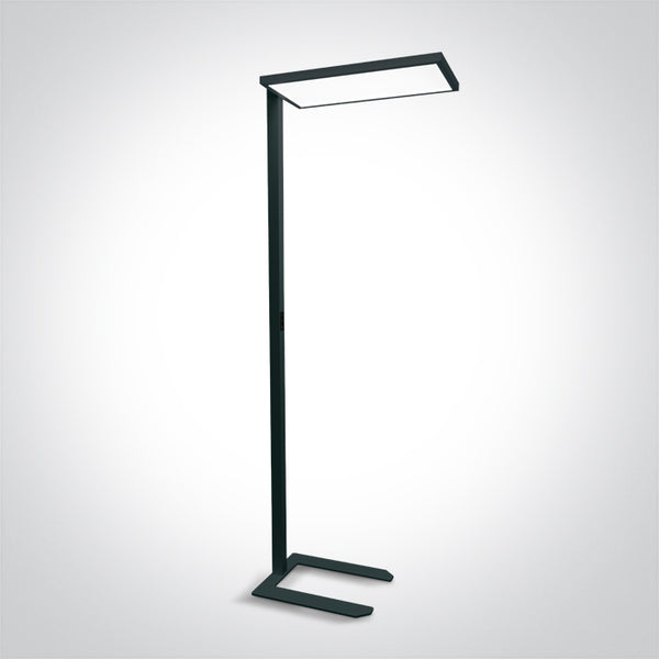 One Light 36002/B/C BLACK 60w FLOOR STAND UGR19 DIMMABLE 230v