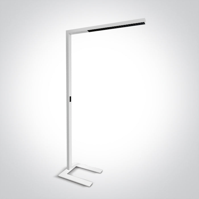 One Light 36004/W/C WHITE 75w FLOOR STAND CW DIMMABLE 230v
