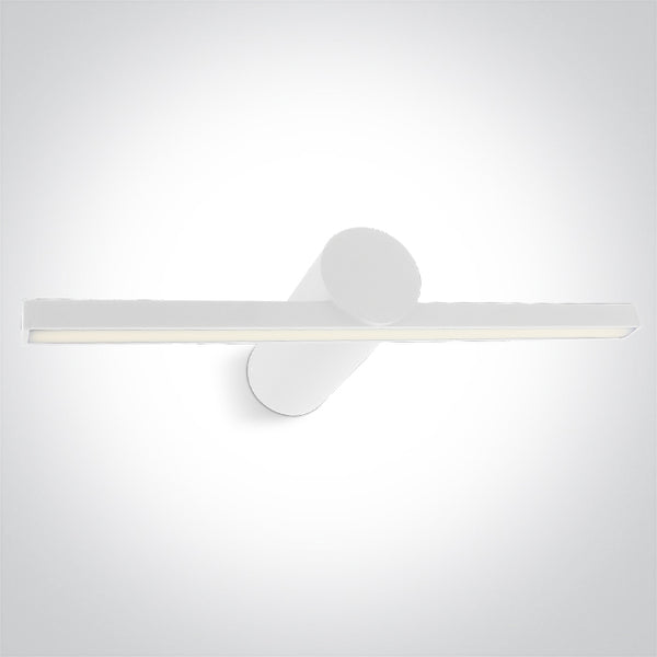 One Light 38108N/W/W WHITE LED BATHROOM / WALL LIGHT 8W WW IP44 230V