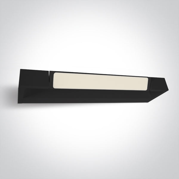 One Light 38112C/B/W BLACK LED BATHROOM / WALL LIGHT 12W WW IP44 230V