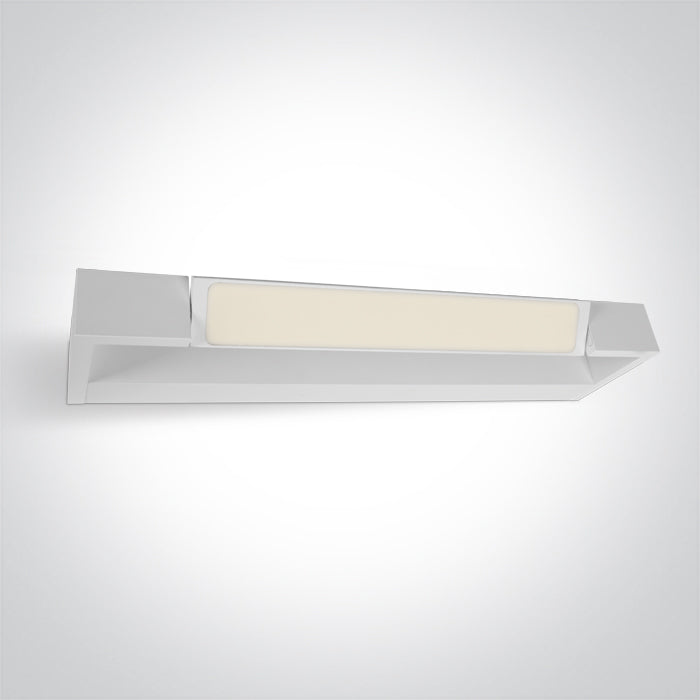 One Light 38112C/W/W WHITE LED BATHROOM / WALL LIGHT 12W WW IP44 230V
