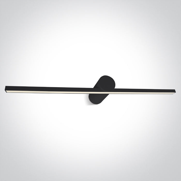 One Light 38114N/B/W BLACK LED BATHROOM / WALL LIGHT 14W WW IP44 230V