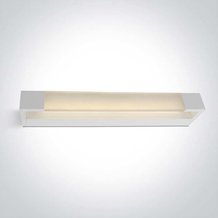 One Light 38114R/W/W WHITE LED BATHROOM / WALL LIGHT 14W WW IP44 230V