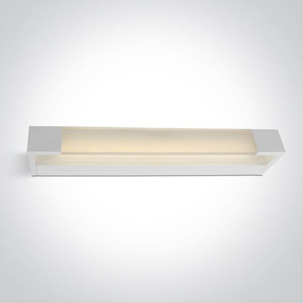 One Light 38114R/W/W WHITE LED BATHROOM / WALL LIGHT 14W WW IP44 230V