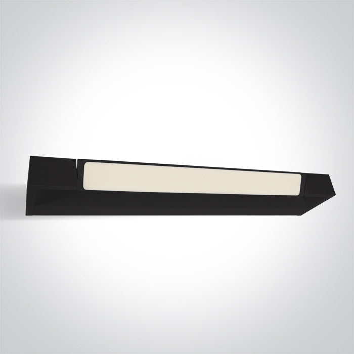 One Light 38118C/B/W BLACK LED BATHROOM / WALL LIGHT 18W WW IP44 230V