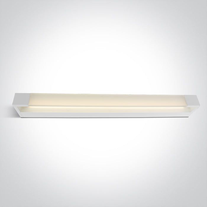 One Light 38120R/W/W WHITE LED BATHROOM / WALL LIGHT 20W WW IP44 230V