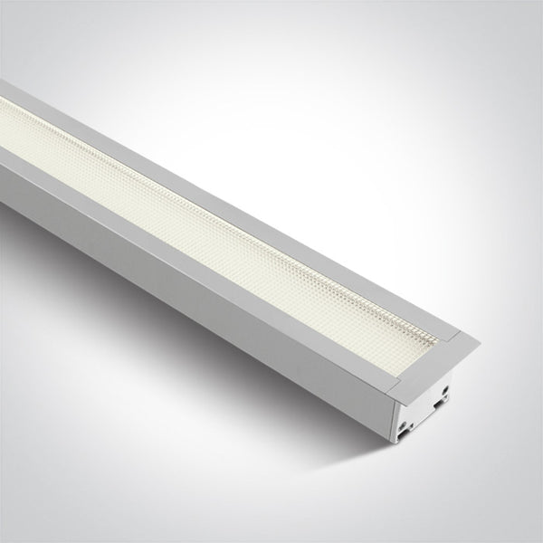 One Light 38145AR/W/C WHITE RECESSED UGR19 LED 40W CW LINEAR IP20 230V