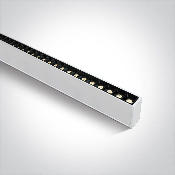 One Light 38150B/W/W WHITE 48pcs SPOTS UGR17 LED 40W WW 1300mm 34d LINEAR 230V DARK LIGHT