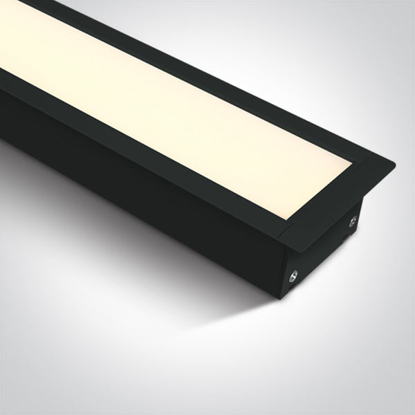 One Light 38152R/B/W BLACK RECESSED 40W WW 1200mm 120deg 230V