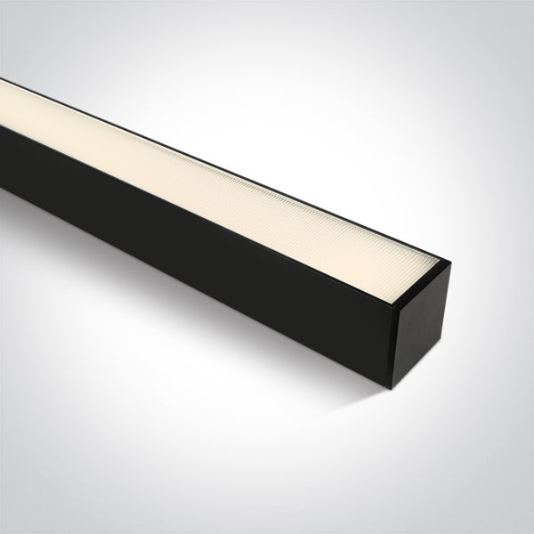 One Light 38160A/B/W BLACK DIFFUSER UGR19 LED 40W WW LINEAR IP20 230V