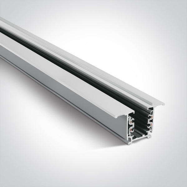 One Light 40003R/W WHITE RECESSED TRACK 3m