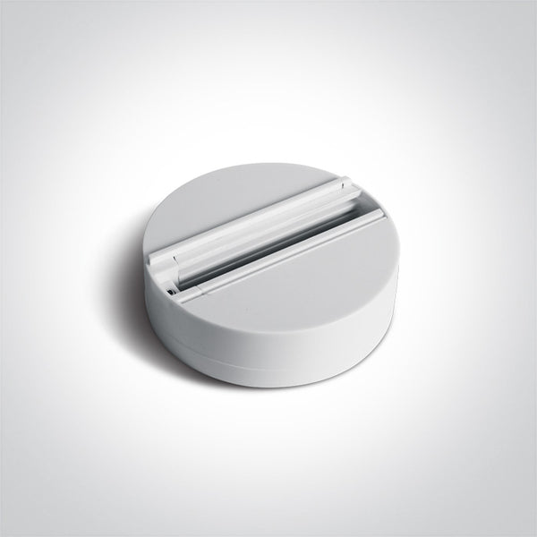 One Light 41030/W WHITE SURFACE MOUNT BASE FOR TRACK SPOTS