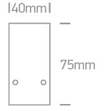 One Light 42002/B 2 meter Black Surface 48V Magnetic Track System c/w End Caps and Infills
