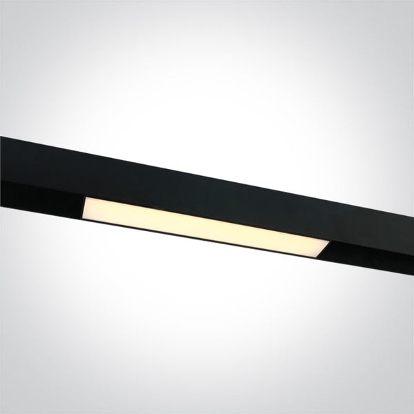 One Light 42100AL/B/W BLACK 15W LINEAR LIGHT WW 48V IP20 DALI MAXI