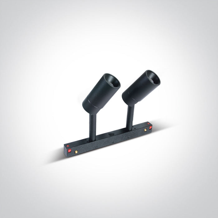 One Light 42108AL/B/W BLACK 2x6W WW 48V IP20 ADJUSTABLE DALI MINI/MIDI/MAXI/P&P