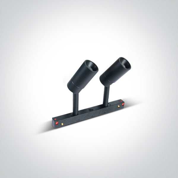 One Light 42108AL/B/W BLACK 2x6W WW 48V IP20 ADJUSTABLE DALI MINI/MIDI/MAXI/P&P