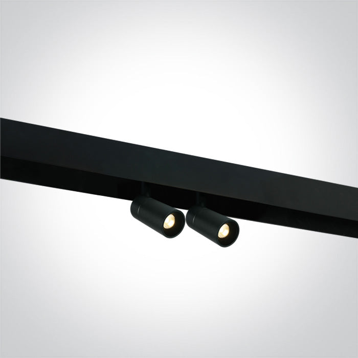 One Light 42108AL/B/W BLACK 2x6W WW 48V IP20 ADJUSTABLE DALI MINI/MIDI/MAXI/P&P