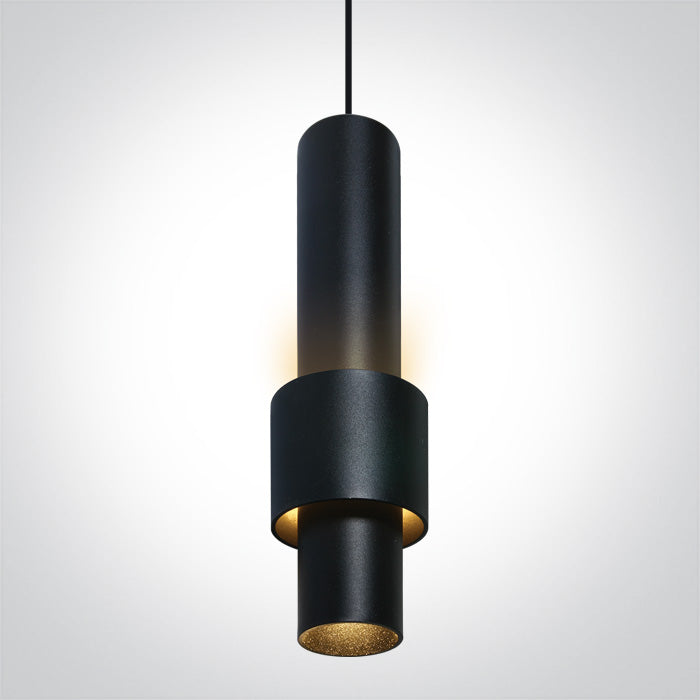 One Light 42132L/B/W BLACK 7W PENDANT WW 48V IP20 DARK LIGHT DALI MINI/MIDI/MAXI/P&P