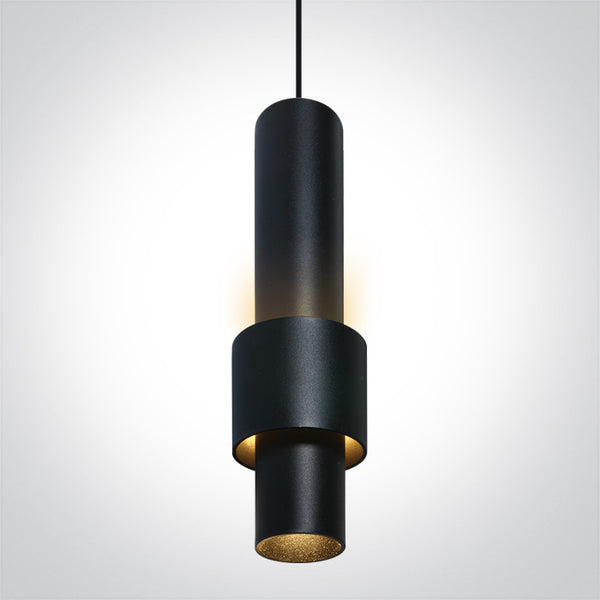 One Light 42132L/B/W BLACK 7W PENDANT WW 48V IP20 DARK LIGHT DALI MINI/MIDI/MAXI/P&P
