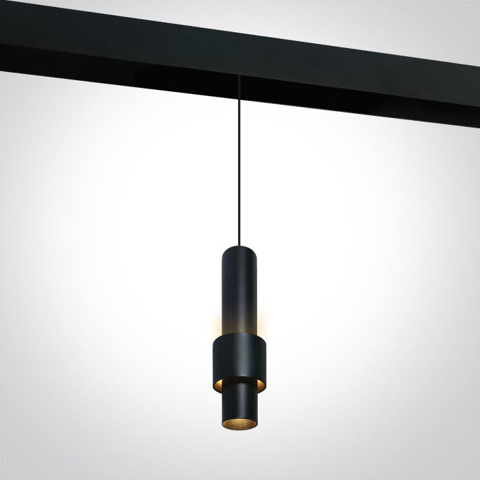 One Light 42132L/B/W BLACK 7W PENDANT WW 48V IP20 DARK LIGHT DALI MINI/MIDI/MAXI/P&P