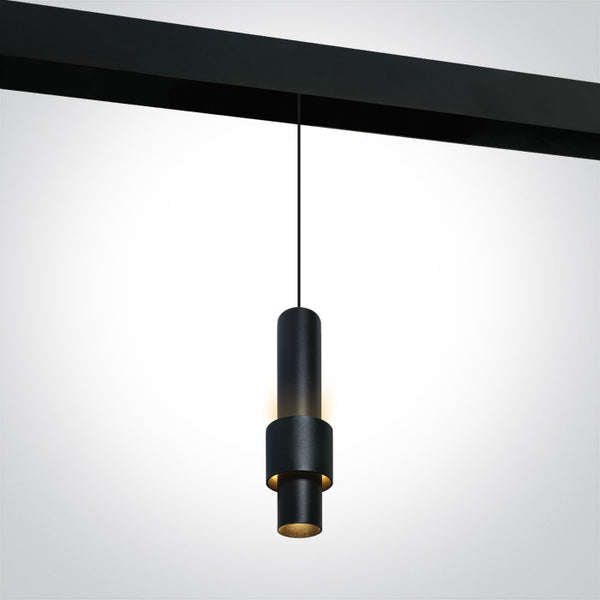 One Light 42132L/B/W BLACK 7W PENDANT WW 48V IP20 DARK LIGHT DALI MINI/MIDI/MAXI/P&P
