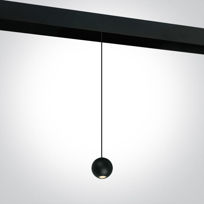 7W Sphere Pendant Light for 48V Magnetic Track Lighting System