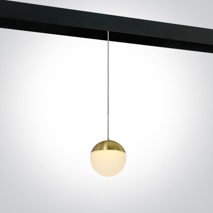 One Light 42136/B/W 10W Sphere Pendant Light for 48V Magnetic Track Lighting System