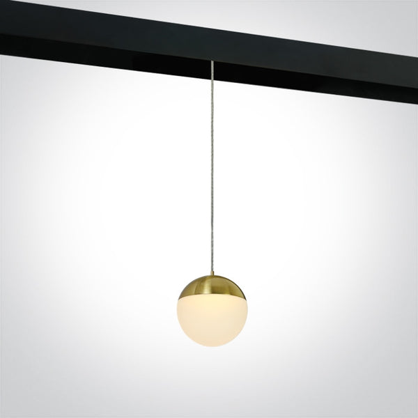 One Light 42136/B/W 10W Sphere Pendant Light for 48V Magnetic Track Lighting System