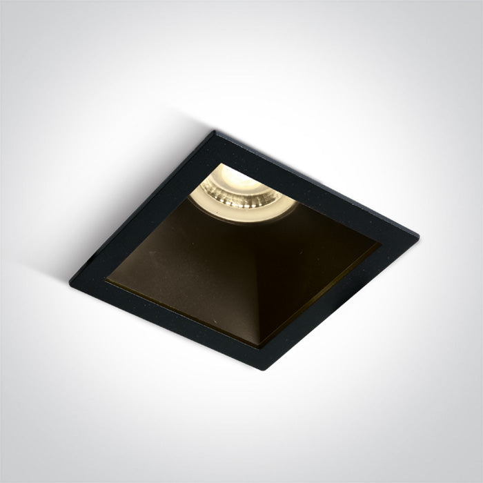 One Light 50105M/B/B BLACK GU10 10W BLACK REFLECTOR DARK LIGHT