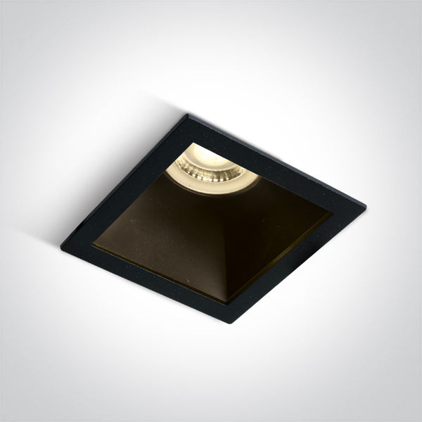 One Light 50105M/B/B BLACK GU10 10W BLACK REFLECTOR DARK LIGHT