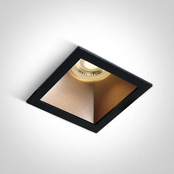 One Light 50105M/B/BS BLACK GU10 10W BRASS REFLECTOR DARK LIGHT
