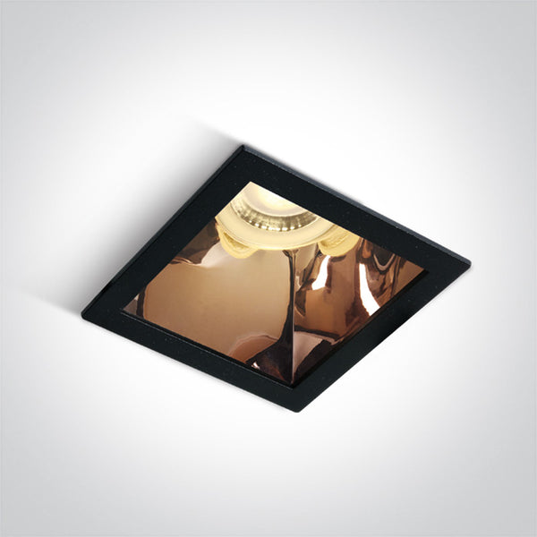 One Light 50105M/B/CU BLACK GU10 10W COPPER REFLECTOR DARK LIGHT